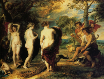 An image of the Paris judgement, painted by Rubens